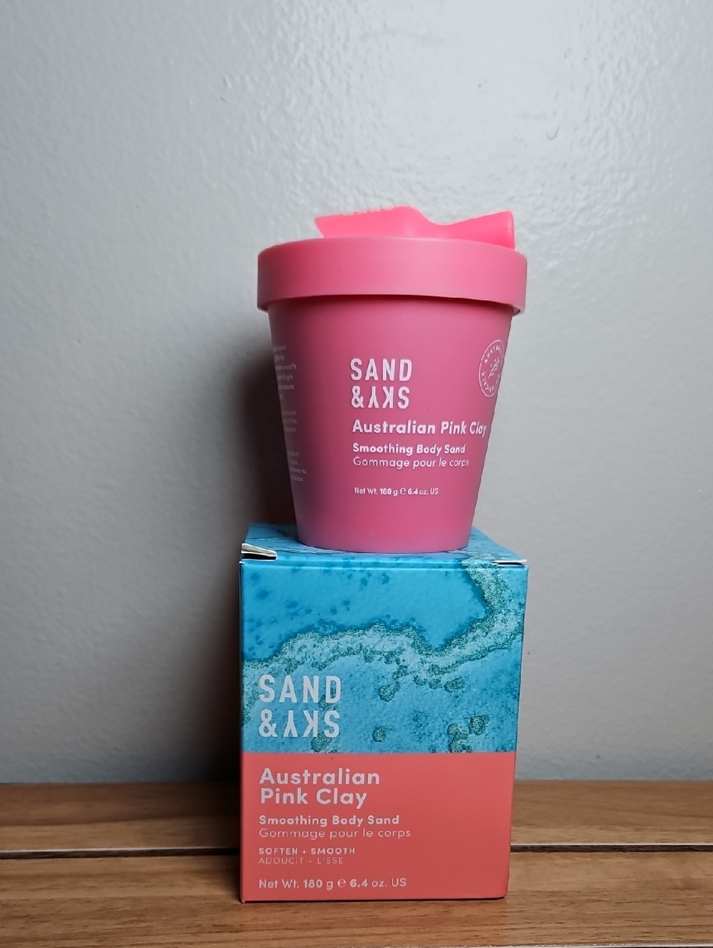 Sand & Sky Australian Pink Clay Smoothing Body Sand 6.4oz